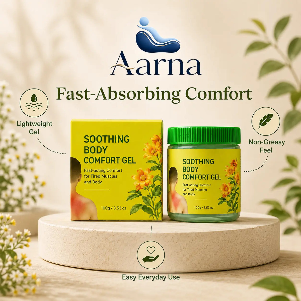 Aarna soothing body comfort gel – product view 2