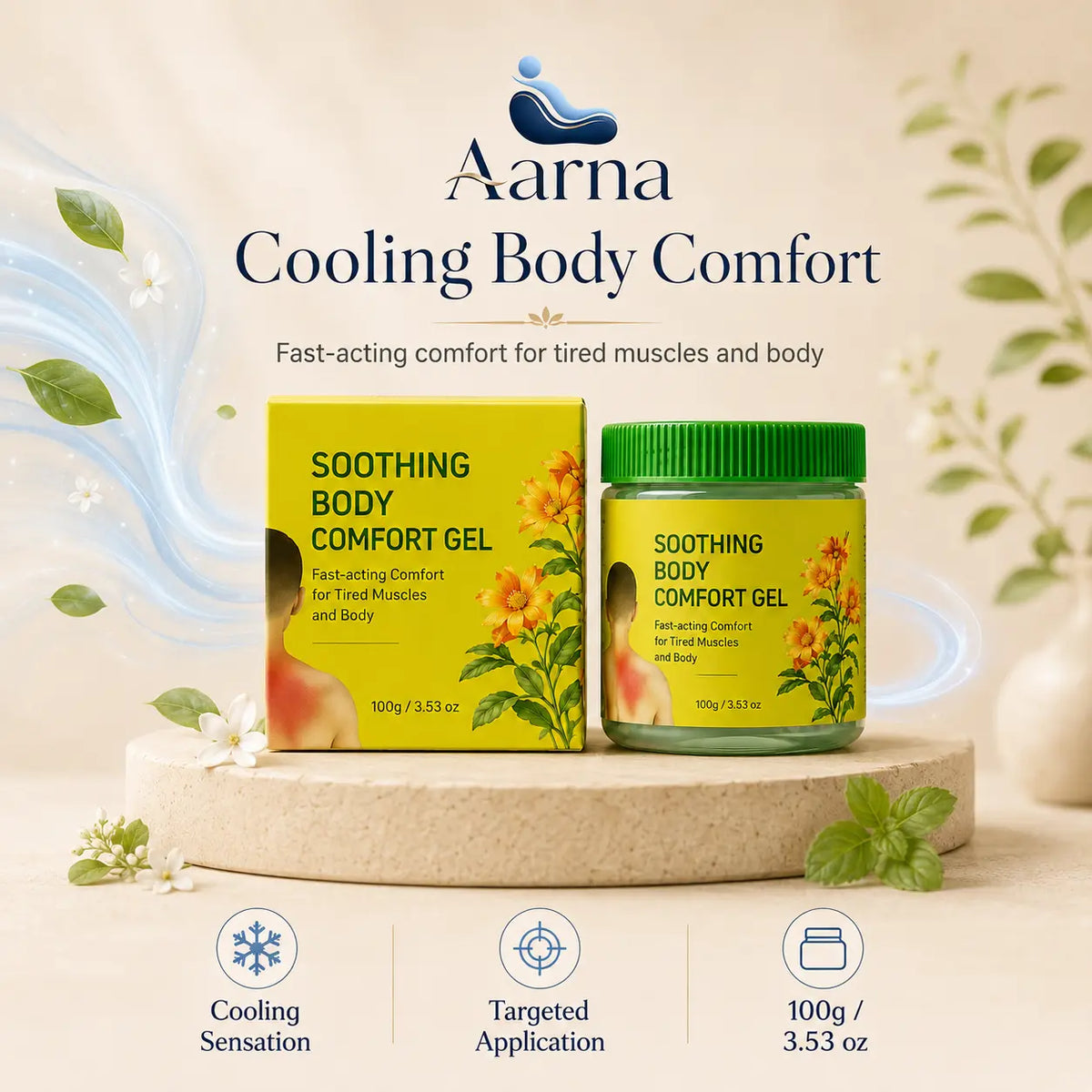 Aarna soothing body comfort gel – product view 3