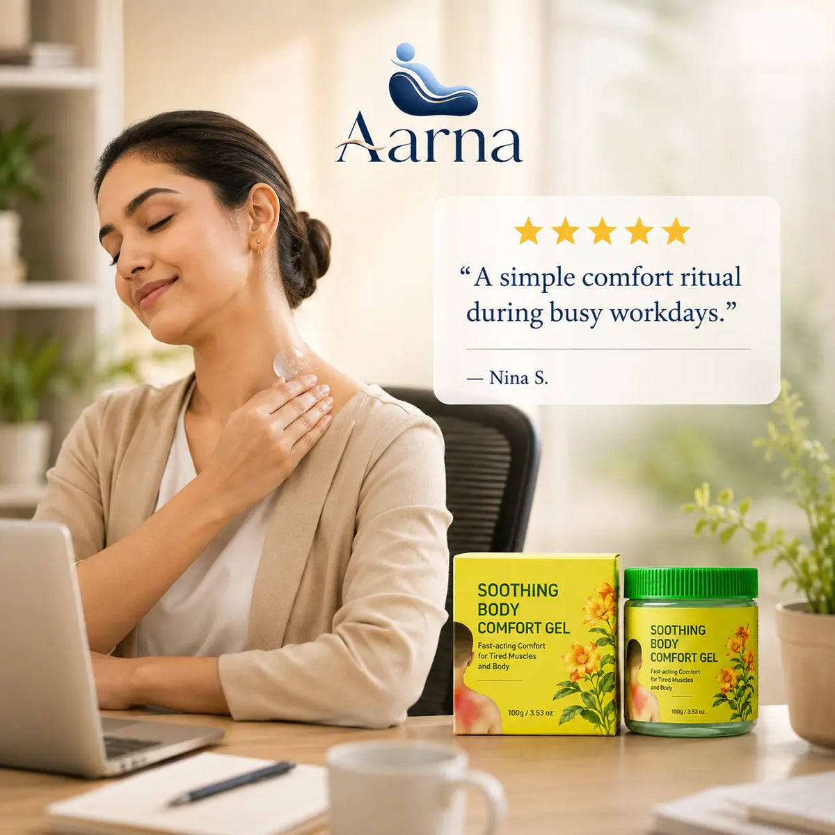 Aarna soothing body comfort gel – product view 7