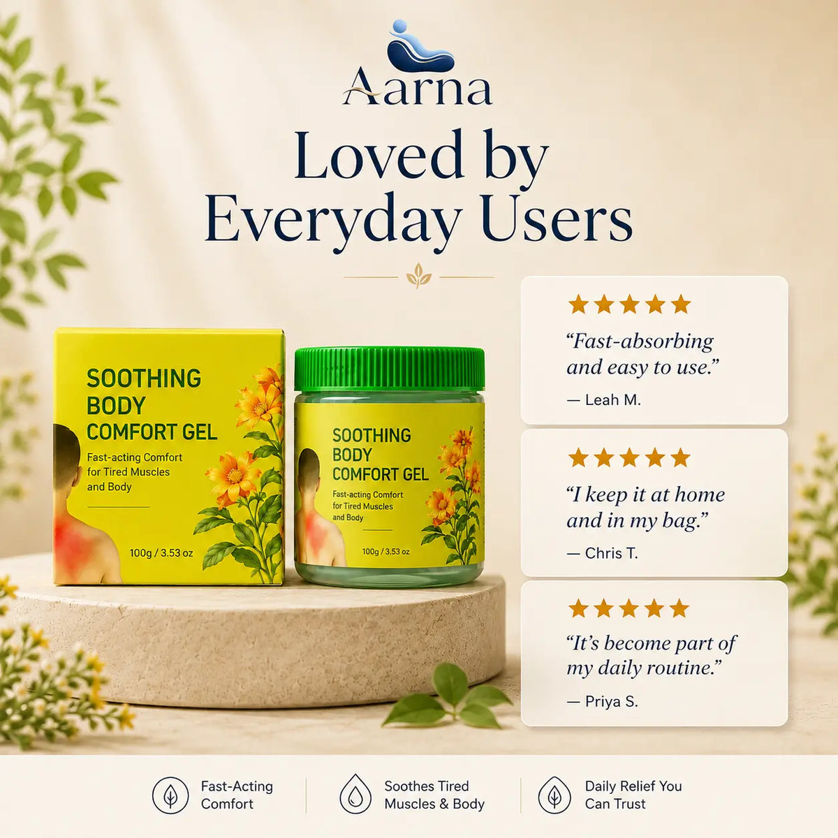 Aarna soothing body comfort gel – product view 8