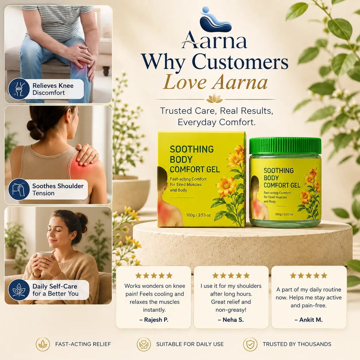 Aarna soothing body comfort gel – product view 9