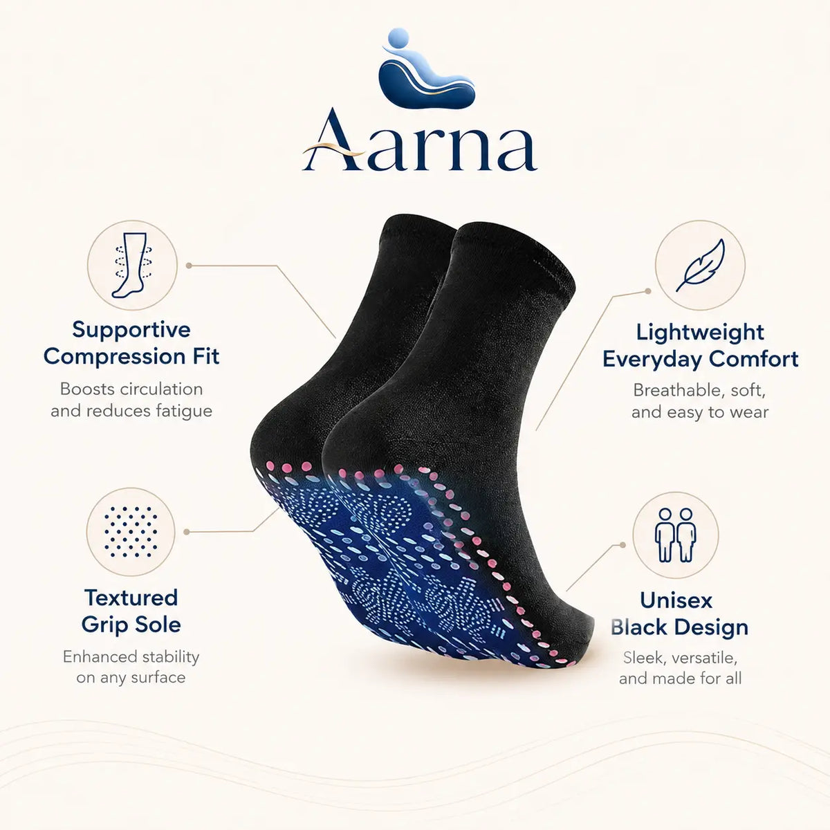 Aarna Everyday Compression Socks – product view 1