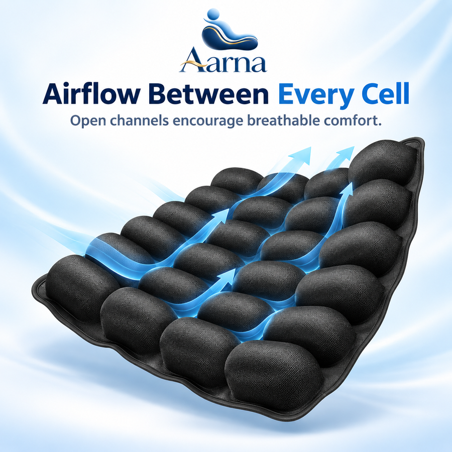 Aarna lumbar cushion on an office chair
