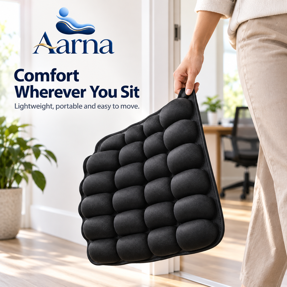 Aarna 3D AirFlow Adjustable Seat Cushion Aarna