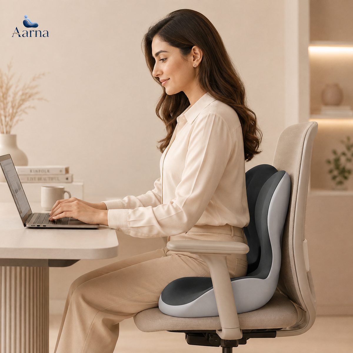 Aarna Integrated Seat & Back Support Cushion Aarna